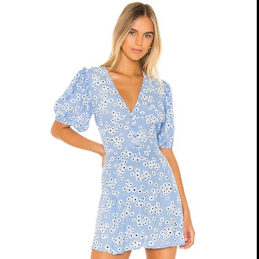 Faithfull llia floral-print crepe mini dress